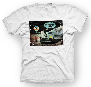 enough shirts, Moon Ride, T-Shirt, cooles Design, Mond
